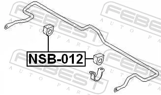 NSB012 Febest Втулка стабілізатора переднього