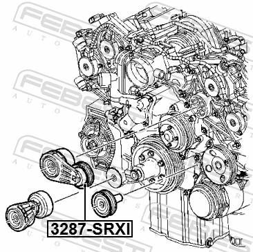 3287SRXI Febest Ролик натяжителя ременя агрегатів