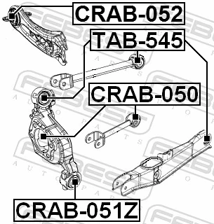 CRAB051Z Febest Сайлентблок задньої підвіски