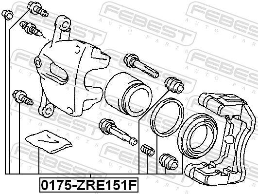 0175ZRE151F Febest Ремкомплект гальмівної системи