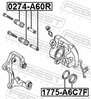 1775A6C7F Febest Ремкомплект гальмівної системи