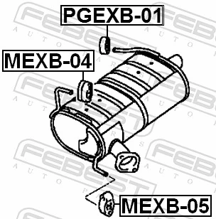 MEXB05 Febest Кронштейн кріплення глушника