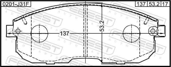 Гальмівні колодки Nissan/Infiniti AY040NS111 ціна, від 20.51 USD