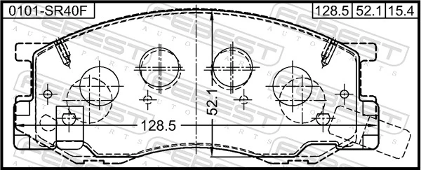 0101SR40F Febest Передні гальмівні колодки