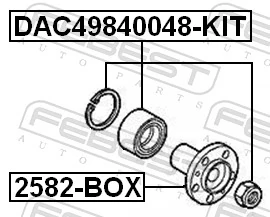 2582BOX Febest Маточина (передня)