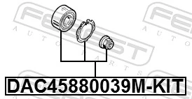 DAC45880039MKIT Febest Підшипник маточини передньої
