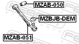 MZBJBDEM Febest Пильник опори кульової нижній