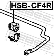 HSBCF4R Febest Прокладка стабільзатора заднього