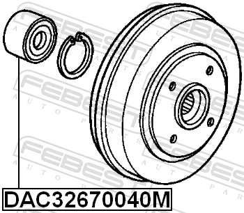 DAC32670040M Febest Підшипник ступиці задньої