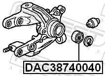 DAC38740040 Febest Підшипник ступиці задньої