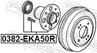 0382EKA50R Febest Маточина задня