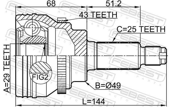 Граната колісна Subaru 4410286G50 ціна, від 28.27 USD