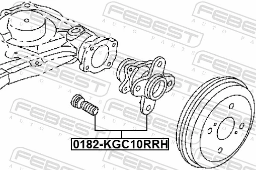 0182KGC10RRH Febest Маточина задня