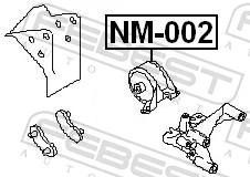 NM002 Febest Права подушка мотора