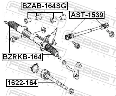 BZRKB164 Febest Пильник рульової