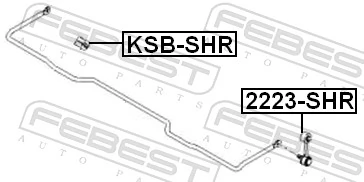 KSBSHR Febest Прокладка стабільзатора заднього