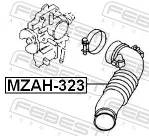 MZAH323 Febest Патрубок повітряний, дросельної заслінки