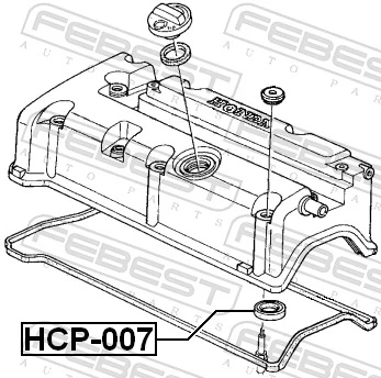 HCP007 Febest Кільце ущільнювальне свічкового колодязя