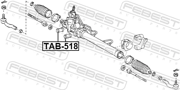 TAB518 Febest Сайлентблок кріплення рульової рейки