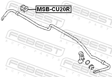 MSBCU20R Febest Прокладка стабільзатора заднього
