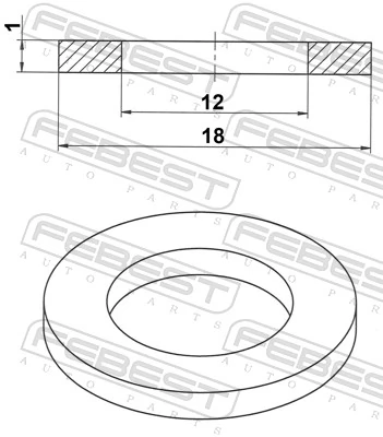 MF660064 Chery Ущільнююче кільце трубок системи змащення