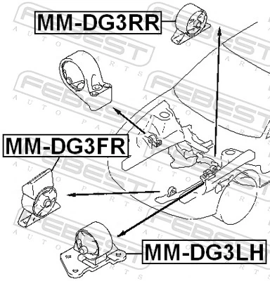 MMDG3FR Febest Подушка передньої опори двигуна