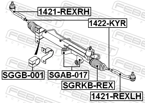 1422KYR Febest Тяги кермові