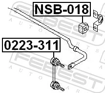 NSB018 Febest Гумка заднього стабілізатора