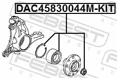 DAC45830044MKIT Febest Підшипник маточини передньої