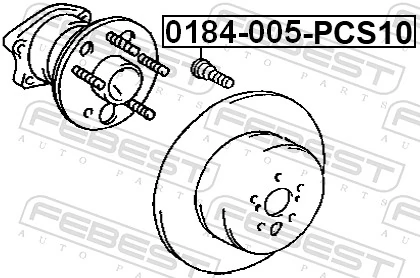 0184005PCS10 Febest Болт маточини