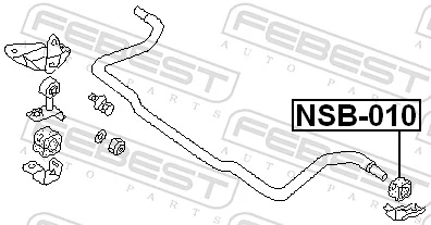 NMS2361 NIPPON MOTORS Втулка стабілізатора переднього