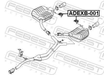 ADEXB001 Febest Кронштейн кріплення глушника
