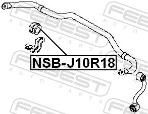 NSBJ10R18 Febest Прокладка стабільзатора заднього