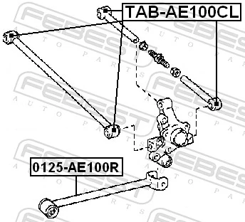 TABAE100CL Febest Сайлентблок тяги поперечної, задньої підвіски