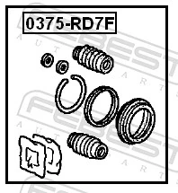 0375RD7F Febest Ремкомплект гальмівної системи
