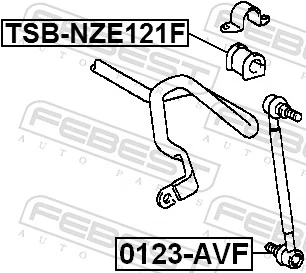 TSBNZE121F Febest Втулка стабілізатора переднього