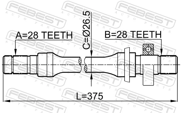 MZ59031 NIPPON MOTORS Привід передній правий