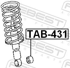 TAB431 Febest Сайлентблок амортизатора заднього
