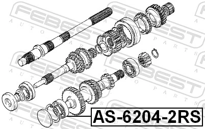 AS62042RS Febest Підшипник стартера