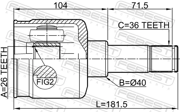 Граната колісна Driveshaft FD821A ціна, від 41.59 USD