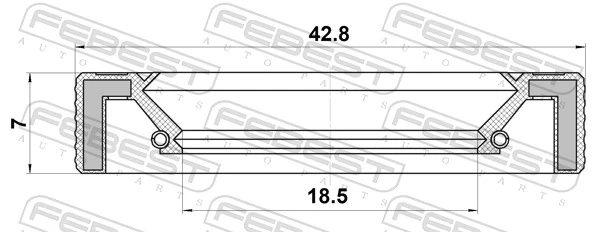 95LAY20420707X Febest Ремкомплект до рульової рейки