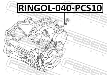 RINGOL040PCS10 Febest Кільце ущільнювальне трубки кондиціонера
