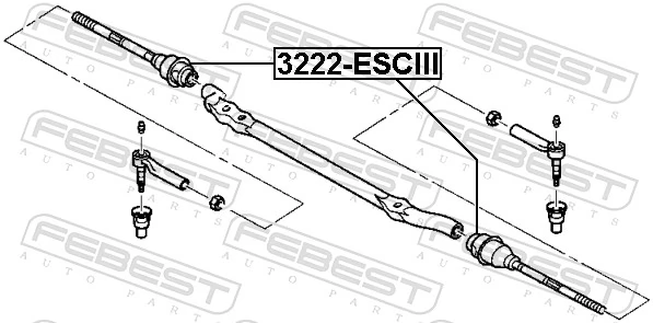 3222ESCIII Febest Тяги кермові