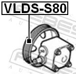 VLDSS80 Febest Шків насоса ГПК