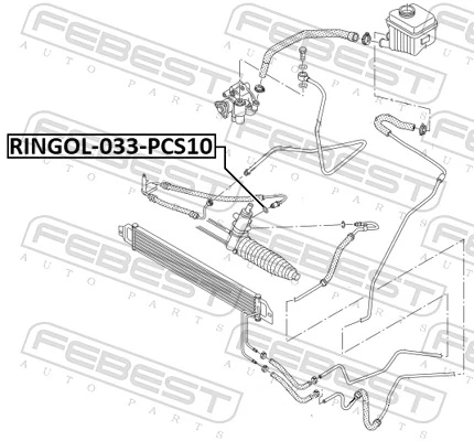 RINGOL033PCS10 Febest Кільце ущільнювача штуцерів рульової рейки