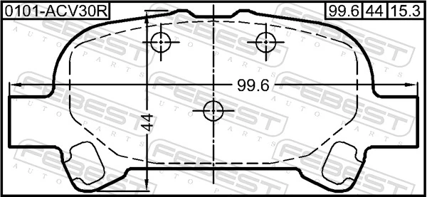 Задні дискові колодки Toyota Avalon 