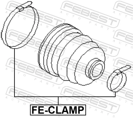 FECLAMP Febest Хомут пильовика ШРКШа, універсальний