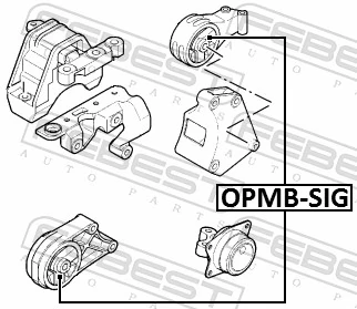 Подушка (опора) двигуна, передня Polcar OPEM079 ціна, від 22.41 USD