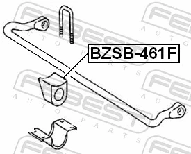 BZSB461F Febest Втулка стабілізатора переднього