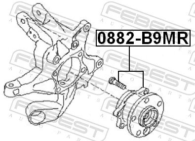 0882B9MR Febest Маточина задня